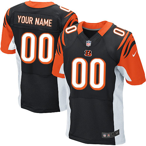 Men's Elite Nike Jersey Black Home - Customized NFL Cincinnati Bengals